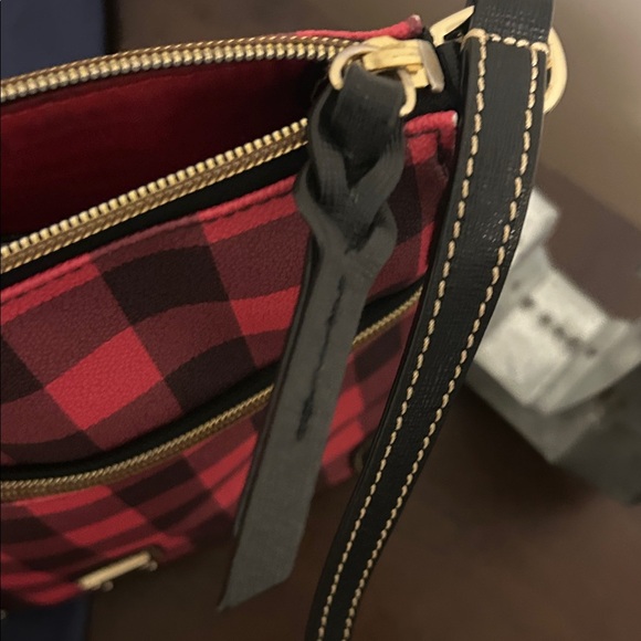 Dooney & Bourke Red and Black Checkered Crossbody Bag - Picture 11 of 14